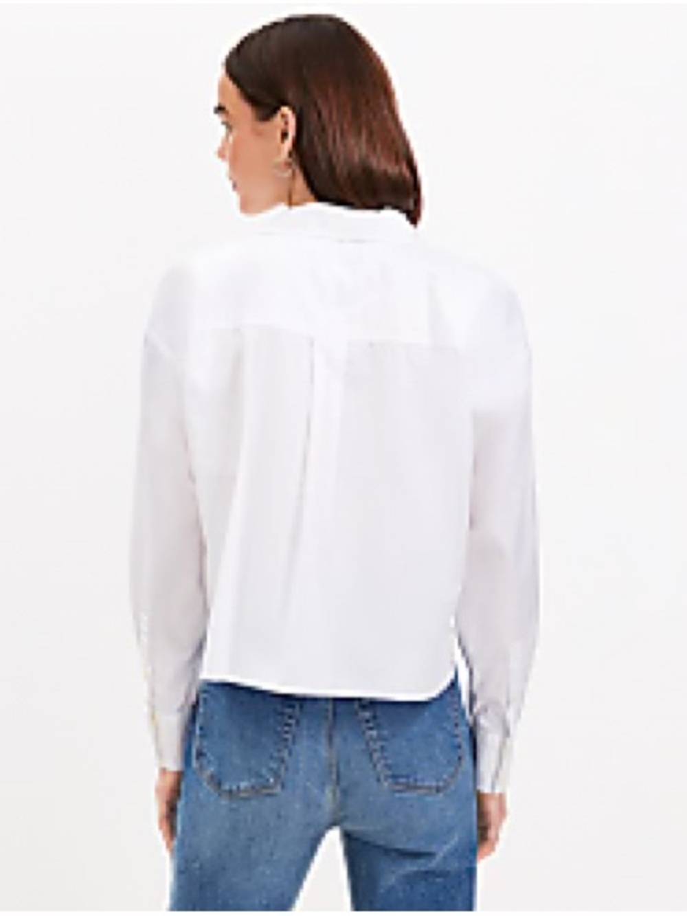 Loft Classic White Button-Up Shirt - Women's - Picture 3 of 3